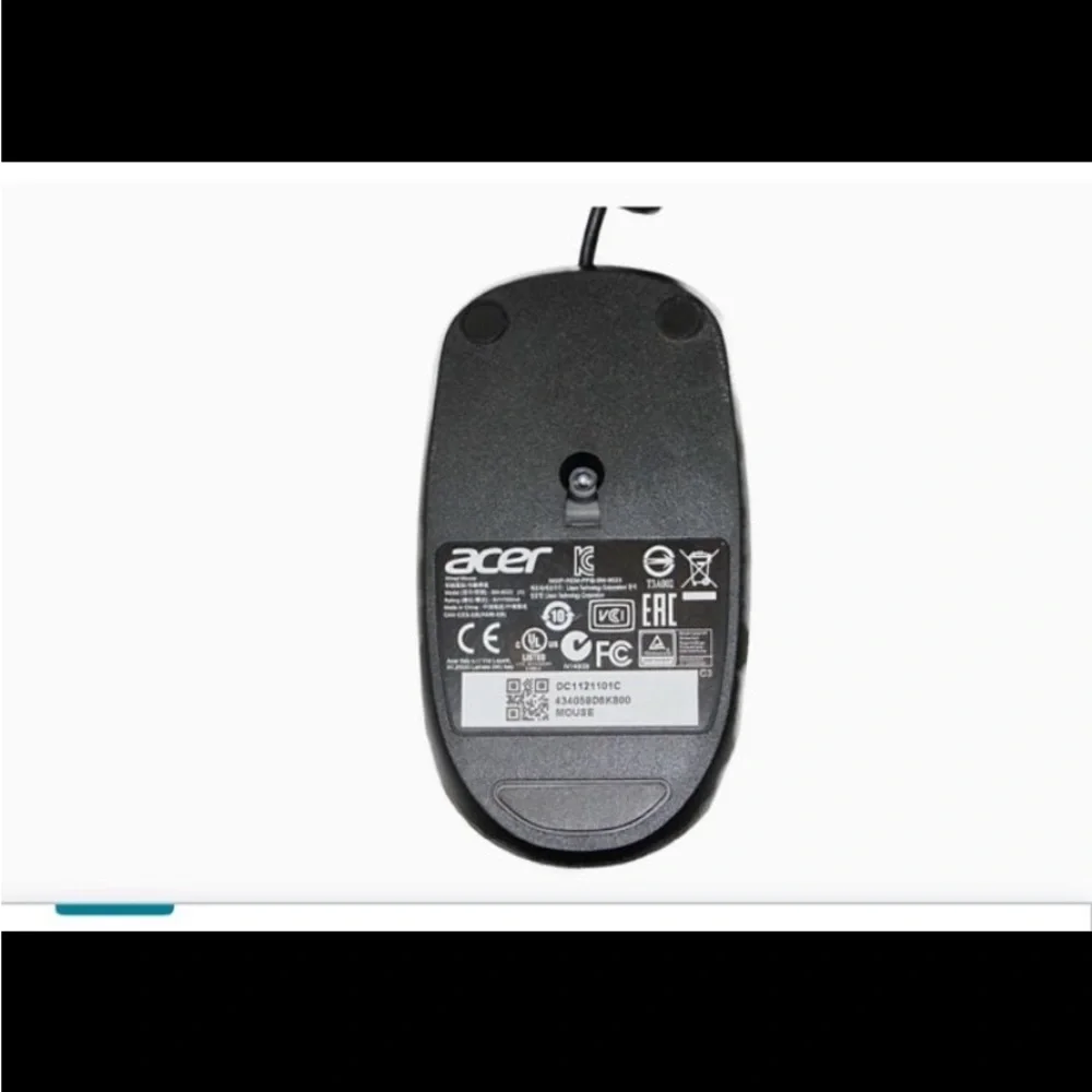 New! “Acer” Genuine Optical Wired USB 2 Button PC Computer Mouse. # DC1121101C.